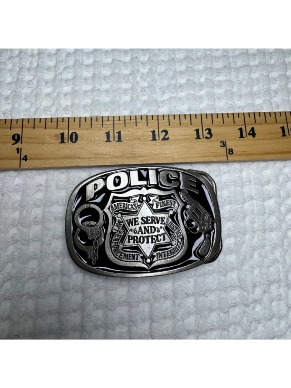 Police-Themed Belt Buckle 